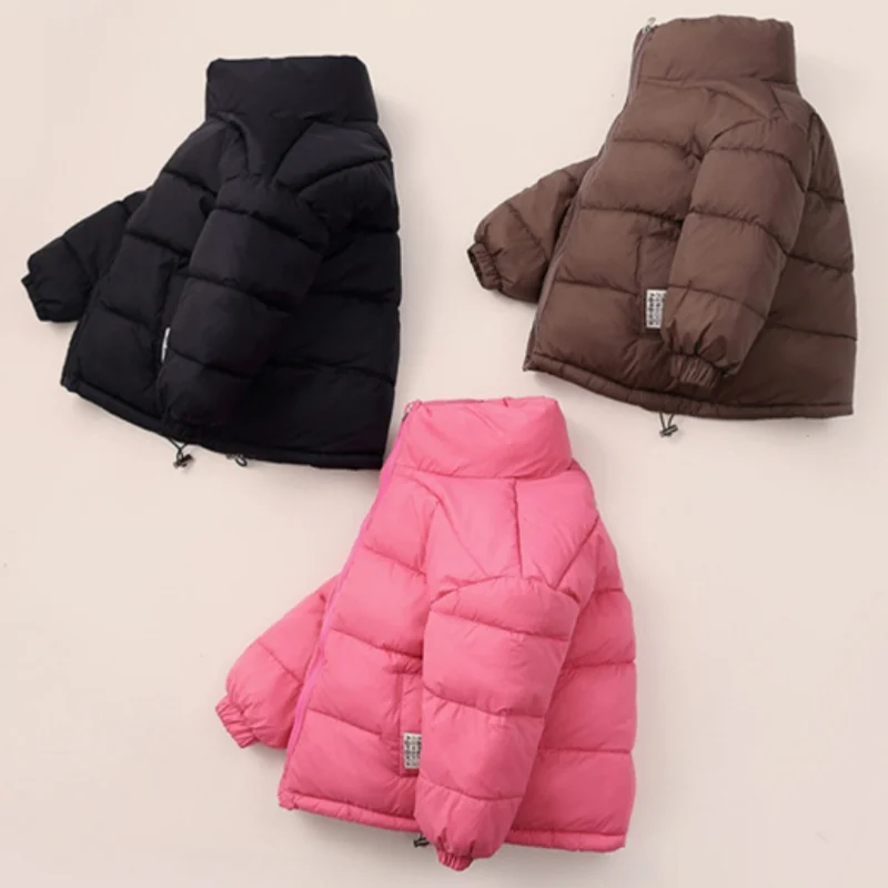 Boys Coat Cotton Jacket Windbreak Outerwear 2024 Brown Winter Autumn Thicken Warm Cotton Christmas Gift Children's Clothing