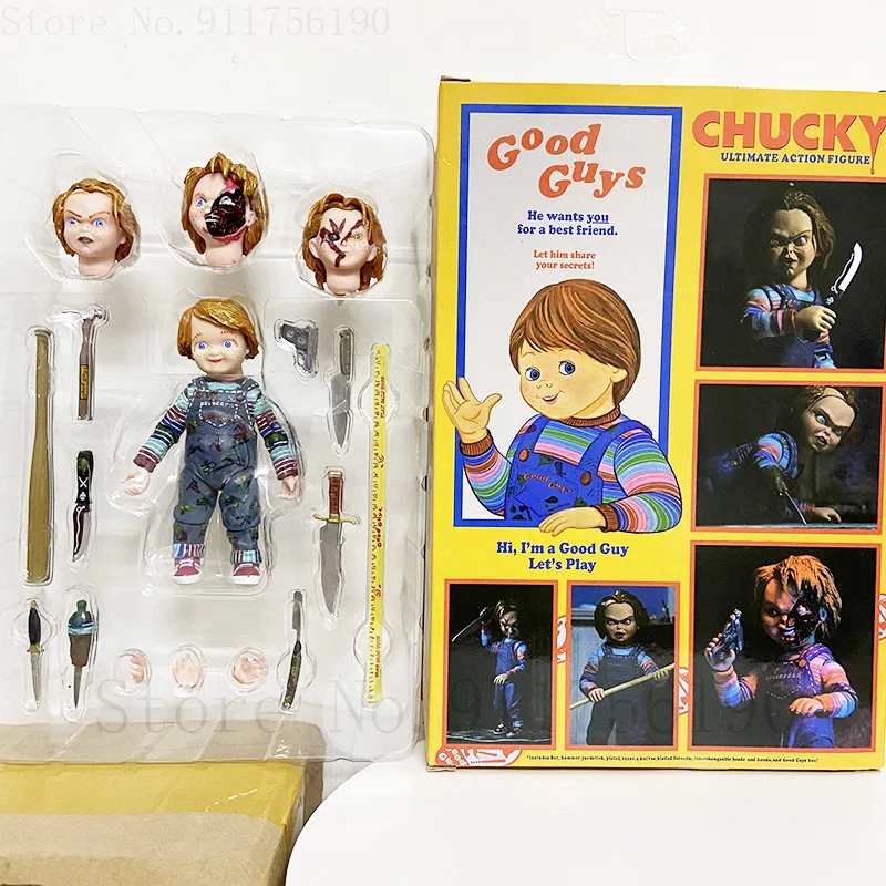 NECA تشاكي عمل الشكل البلاستيكية تشايلدز لعب الرجال الجيدين في نهاية المطاف تحصيل لعبة مجسمة 4 "10 سنتيمتر