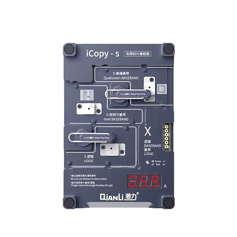 

Icopy-s 4in1 Programming Double-sided Chip Test Stand for I phone 6g 6s 7 8g 8p X Xs Xsmax Baseband Logic Free Solder Tool