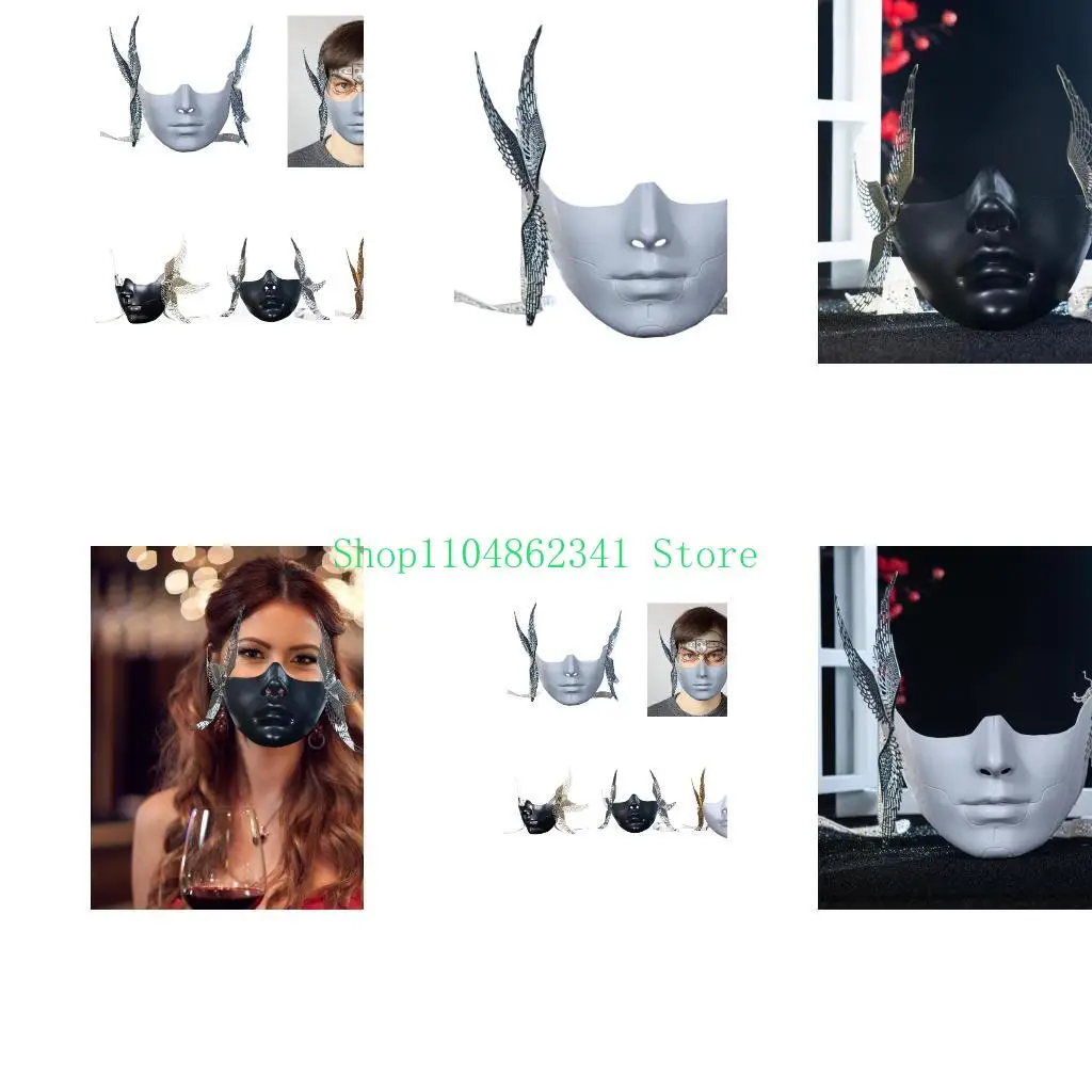 

5ASD Маска маскарада с масками с половиной лица на Хэллоуин Маска.