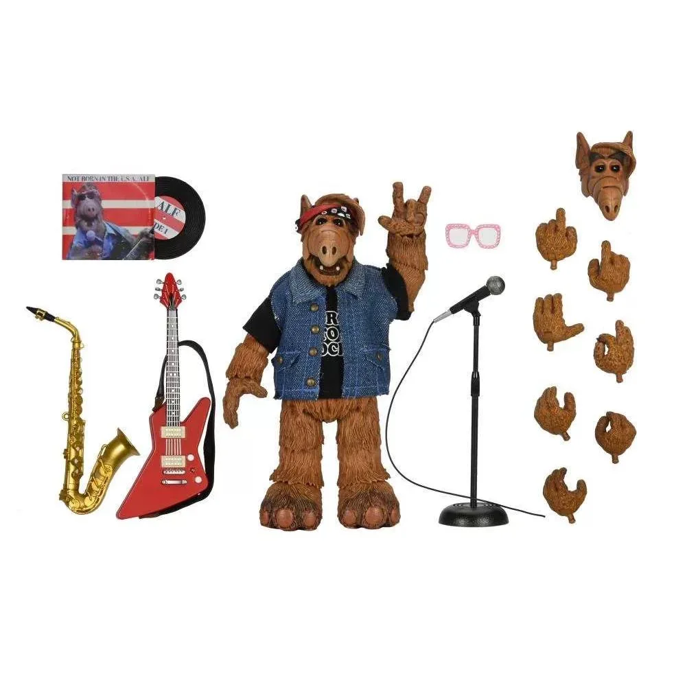 NECA Original Toys Born to Rock Ultimate Alf Rock And Roll 7 inches Action Figure Collection Anime Statue Model Ornament Gifts