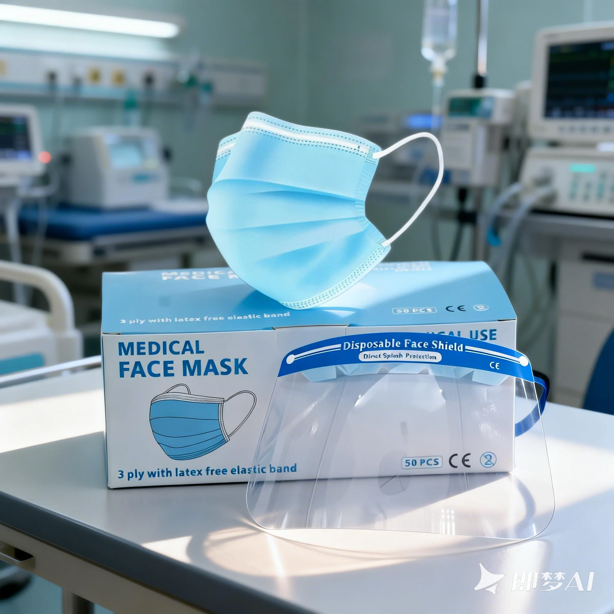 

Прозрачный защитный экран для лица, суперзащитный лицевой щиток для лабораторий, противотуманный, на все лицо, с 50 масками в комплекте