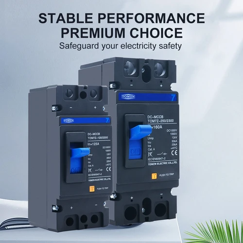 Imagen 2 del producto TOMZN 2P DC 1000V MCCB DC caja moldeada Solar disyuntor MCCB protección contra sobrecarga Protector de interruptor para Solar fotovoltaico PV
