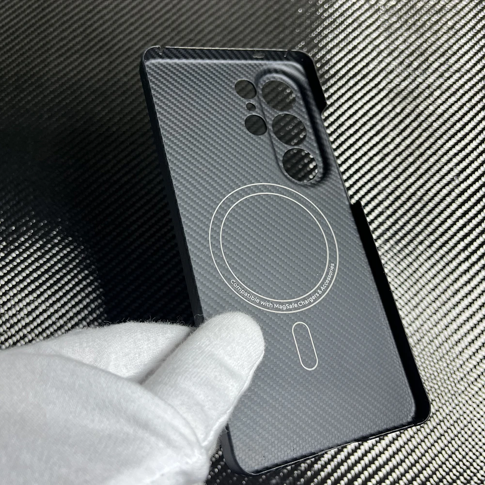 Etui z prawdziwego włókna węglowego do Samsunga Galaxy S26 Ultra, kompatybilne z magnetycznym Magsafe, włókno aramidowe 1500D/600D, obudowa do Galaxy S26 Ultra — zdjęcie produktu 3