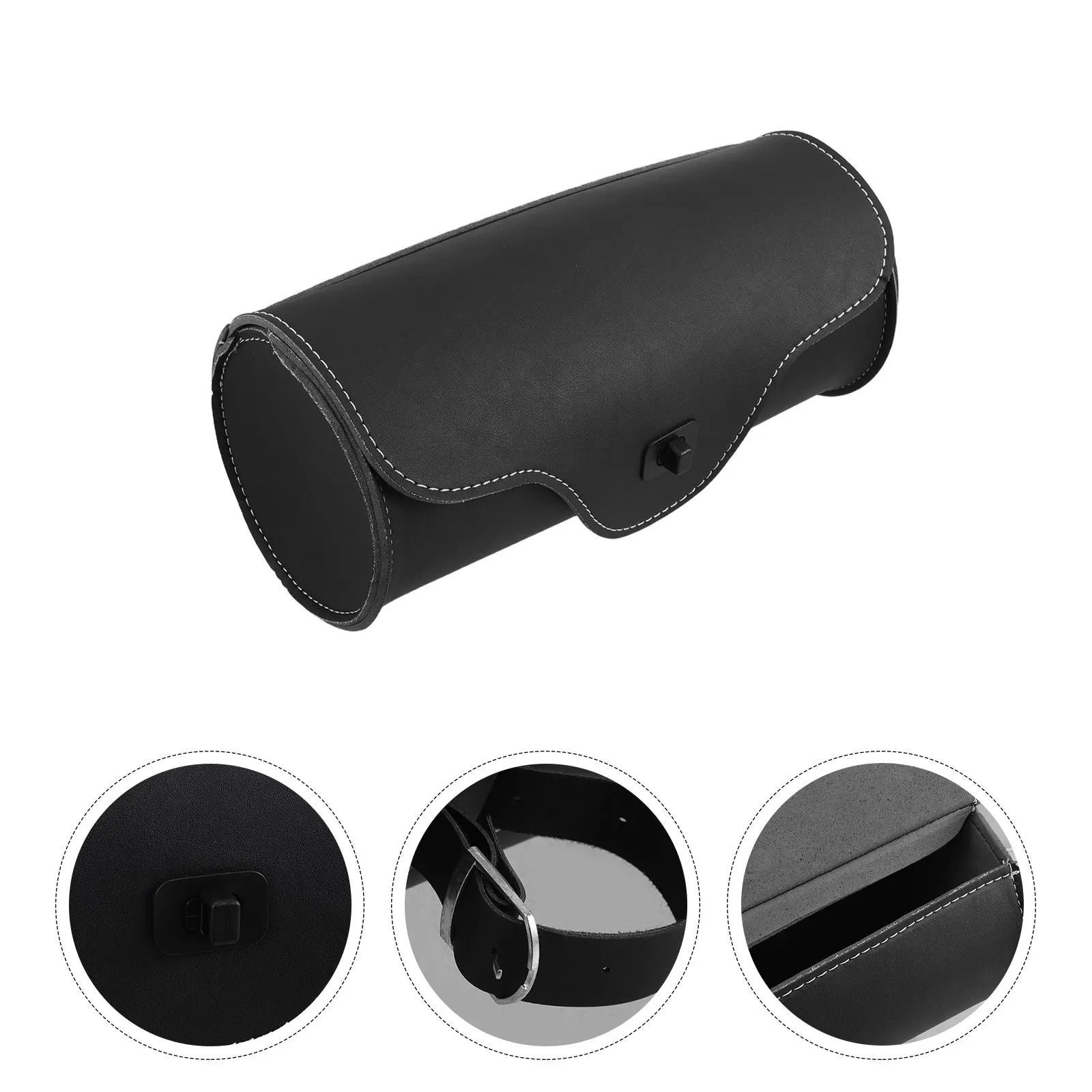 

Motorcycle Tool Bag PU Durable Outdoor Riding Saddle Tail Pack Handlebar Storage Waterproof for Tools Gear Motorcycle Tool Bag