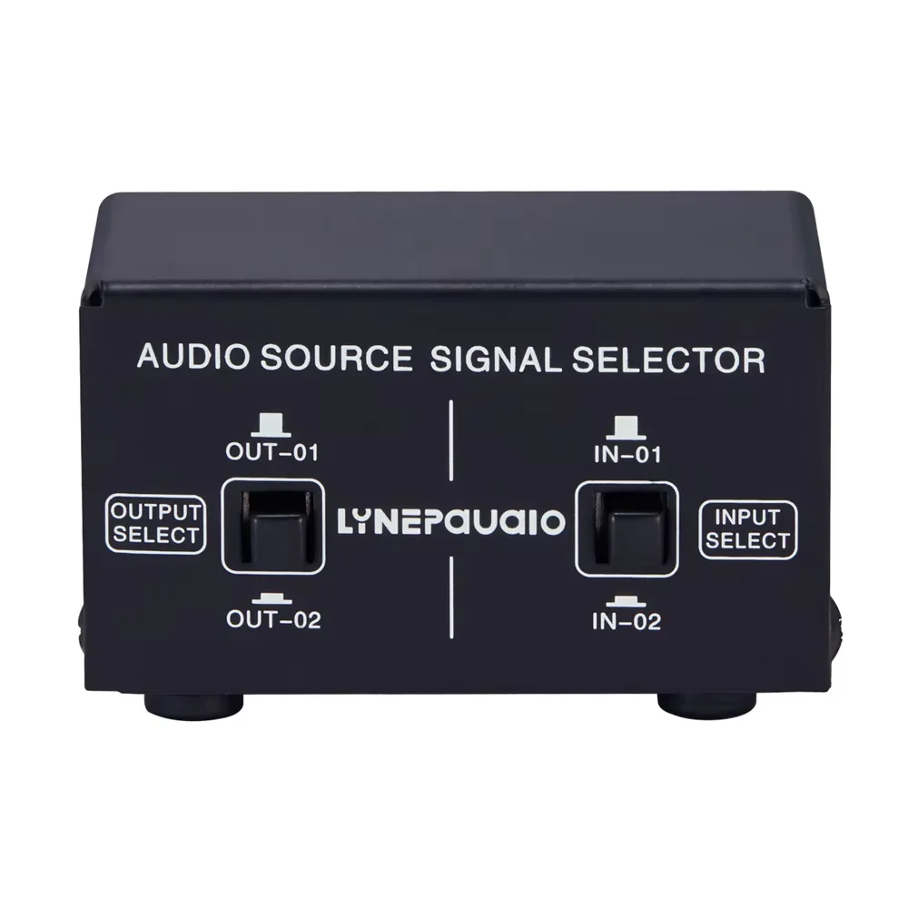 2 in 2 out audio source signal selection switcher headphone speaker switcher manual switch output lossless