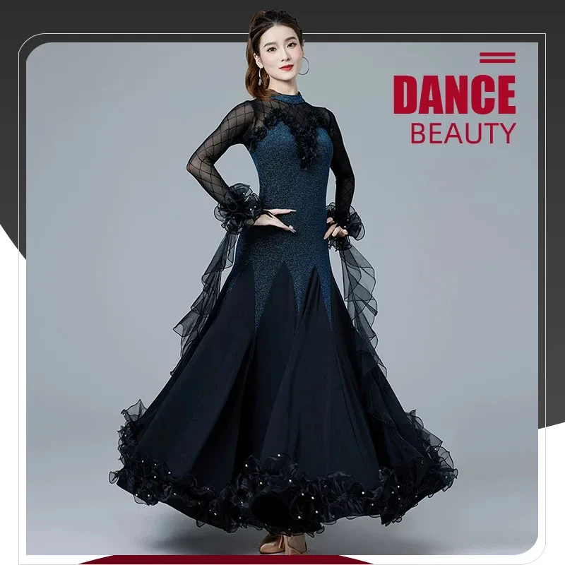 

3XL Professional Modern Competition Dance Dress Women Ballroom Latin Dance Dress Waltz Dance High Quality Dress New Products