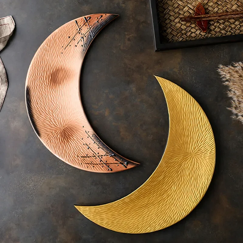 Creative Ceramic Moon Plate A Semi-circular Porcelain Plate Dessert Plates Trinket Dish Tableware Home Specialty Restaurant