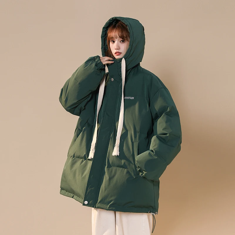 

Мужская утепленная хлопковая куртка с капюшоном Olive Green в американском ретро-стиле, повседневная молодежная модная зимняя верхняя одежда