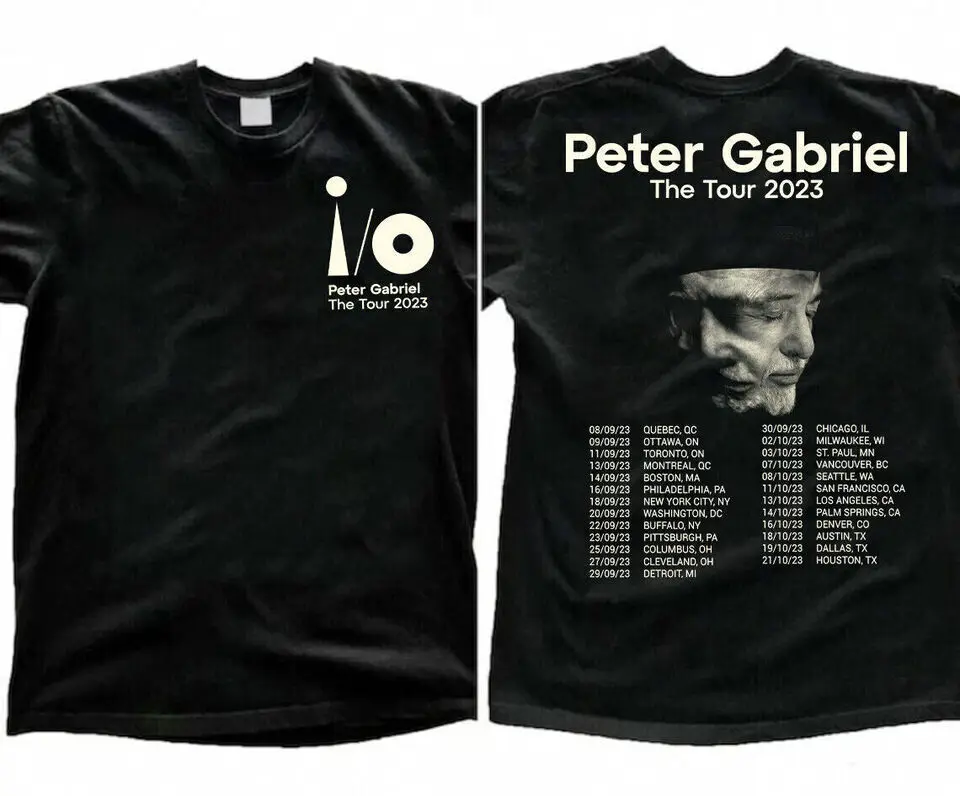 Peter Gabriel i/o The Tour 2023 2 Sided Shirt, Peter Gabriel Concert