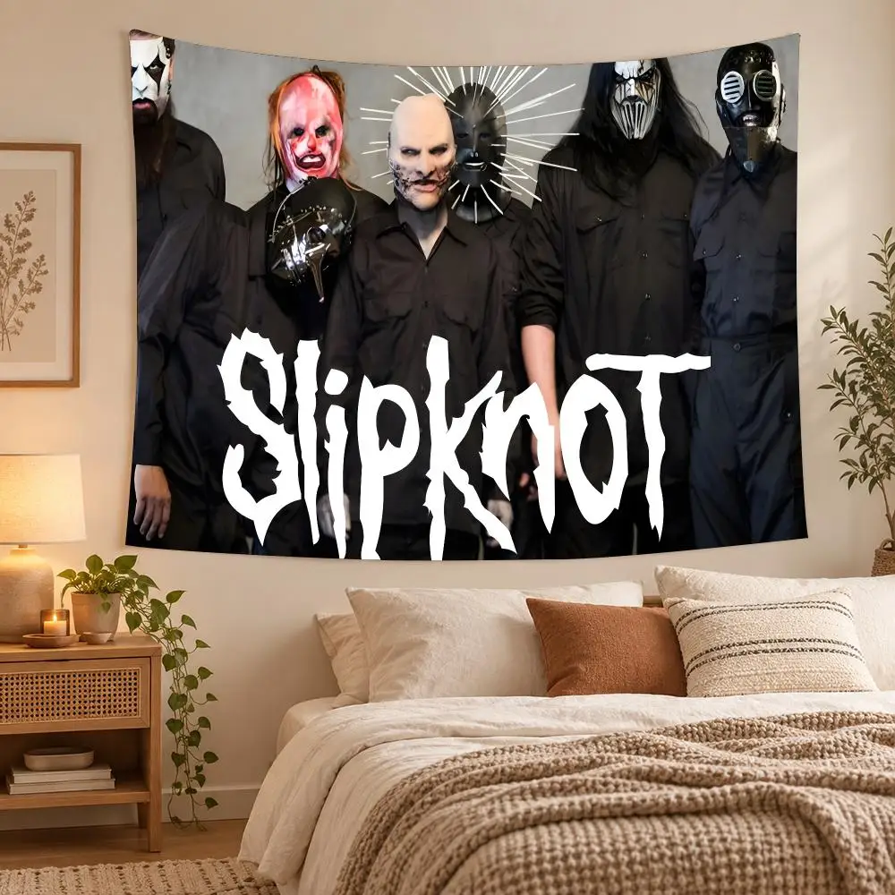 Rock Band S-Slipknot Tapestry Wall Hanging, Suitable For Living Room, Bedroom, Study, Party Home Decor Gift