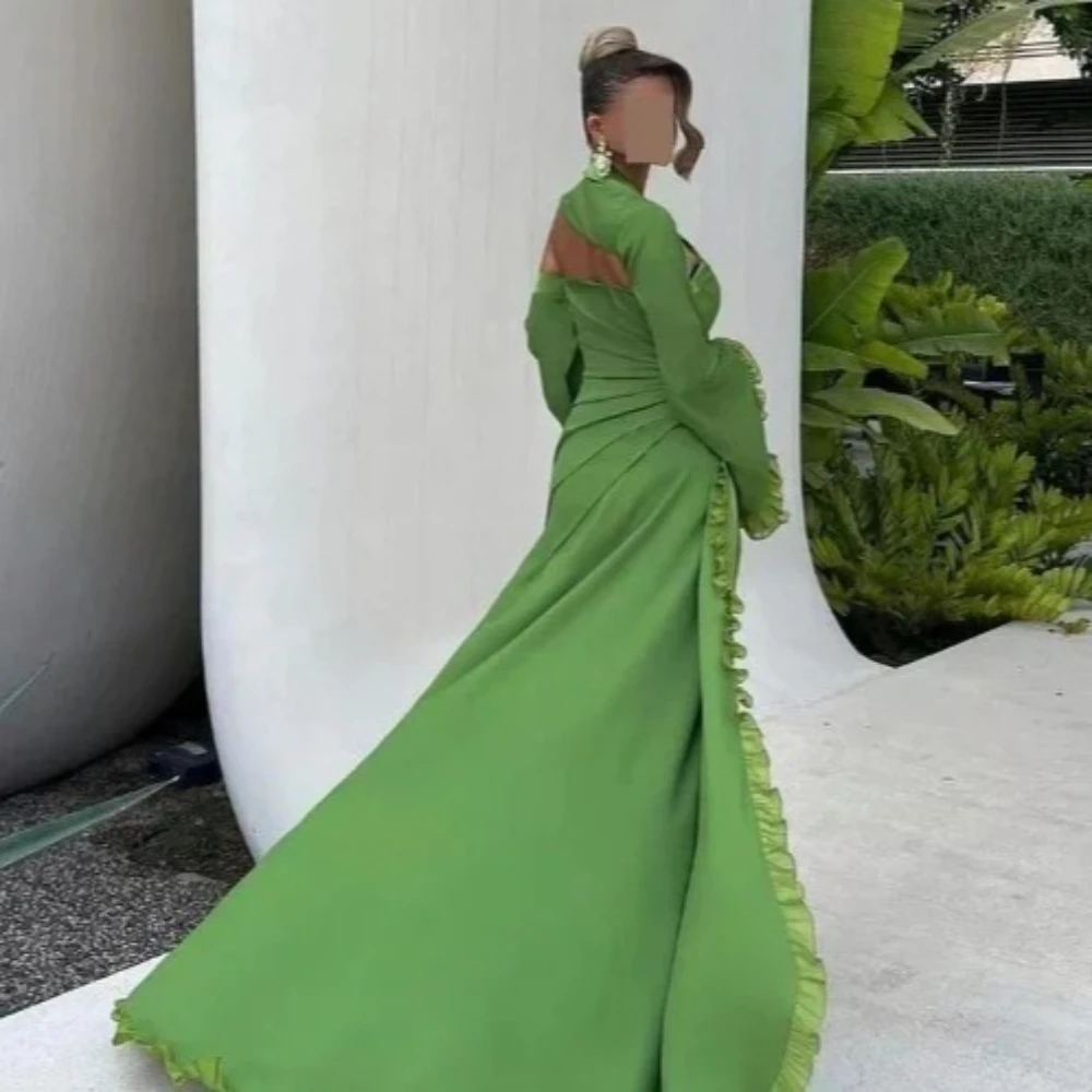 ชุดราตรีหรูหราสง่างาม ยาวกรอมพื้น แขนยาว ดีไซน์สวยงาม คุณภาพสูง สำหรับงานพรอม งานเลี้ยง ออกแบบตามสั่งสำหรับผู้หญิง