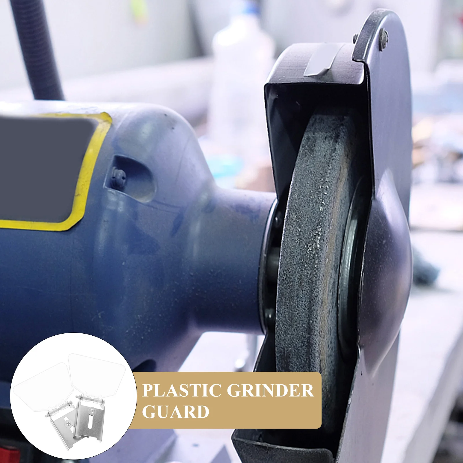 

1Pair Bench Guard Shield Stainless Steel ABS Protective Grinder Eyeshield Stable Safety Cover Replacement Attachment