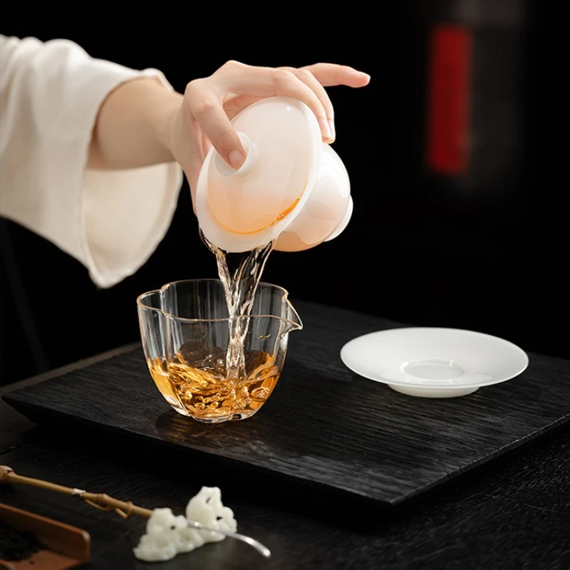 

Высококачественный набор Gaiwan — трехзубный керамический кунг-фу из ледяного нефрита