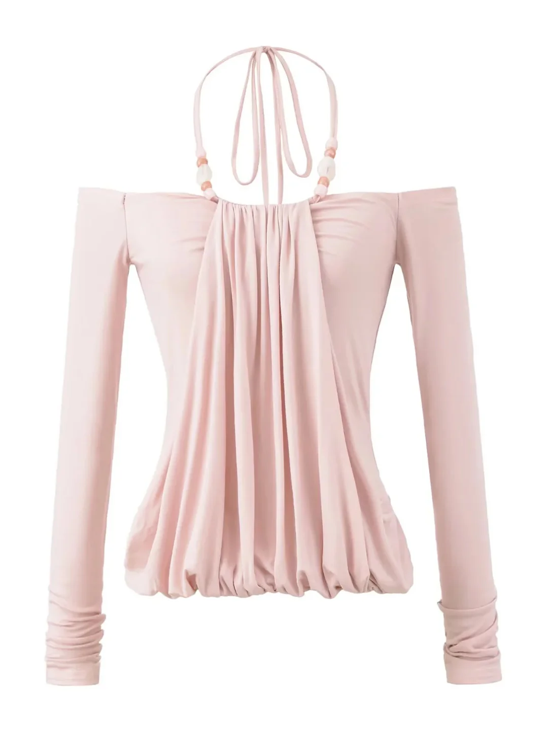 

Sexy Girl Long Sve T-irt Women's Tight Fit Base irt Top Strap Design Casual Comfortable Soft Fabric ort Length