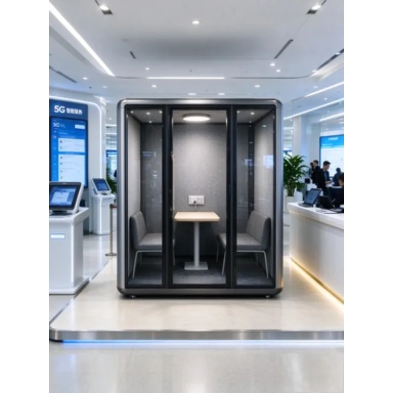 Sleep Pod Soundproof Acoustic Modular Indoor Office Rest Isolation Cabin 6 Person Office Meeting Pod