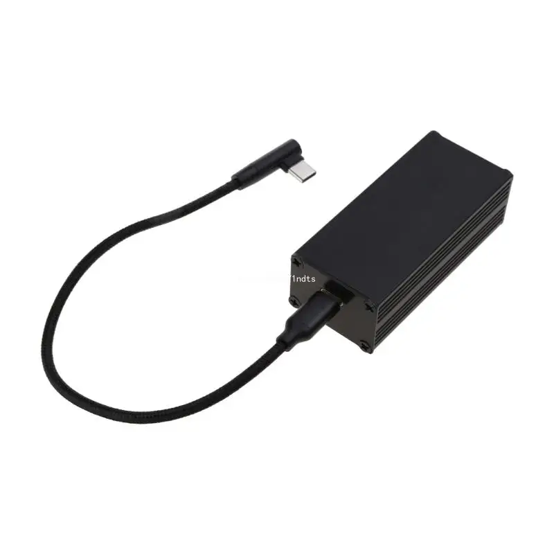 PoE naar Type-C Converter 48V PoE naar UsbC Ethernet Adapter Kaart 10/100Mbps PD3.0 Opladen 1500V Hoogspanning Isolatie Dropship