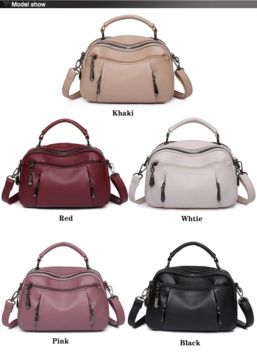 New Handbags for Women Luxury Designer Leather Shoulder Bags Multiple Pockets Crossbody Purses Sac Bandouillere Femme Solid FLAP