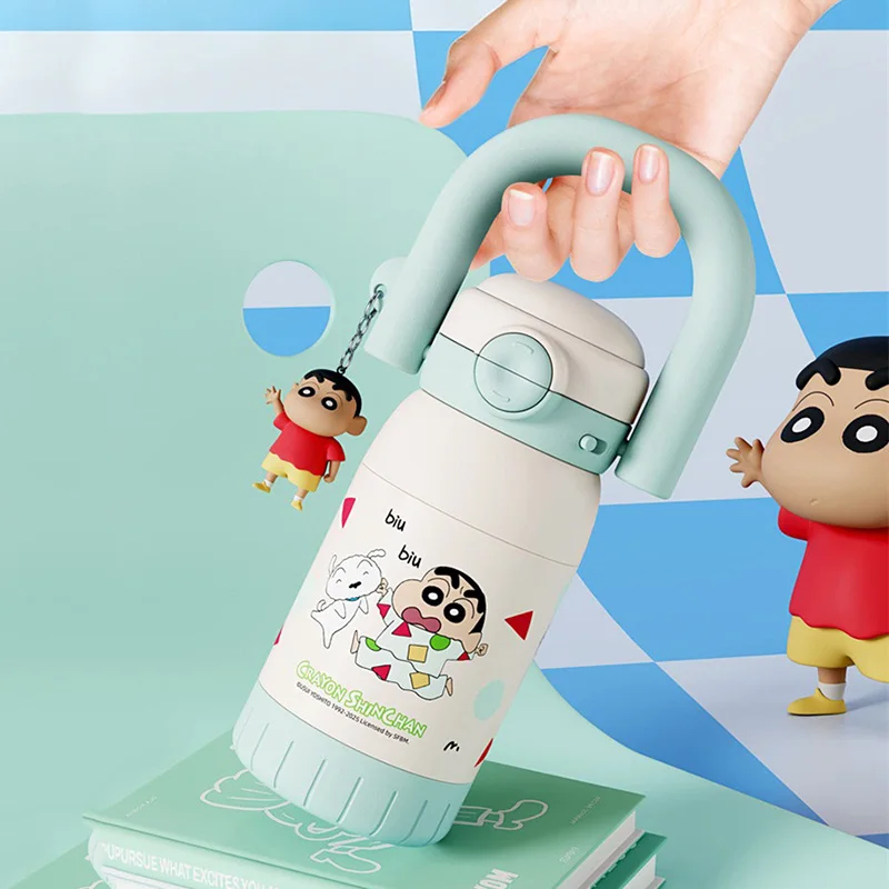 X&W Crayon Shin-Chan Vacuum Insulated Cup 680ml Stainless Steel Cartoon Thermos Straw Cup Portable Hot Cold Water Bottle For Kid view 2