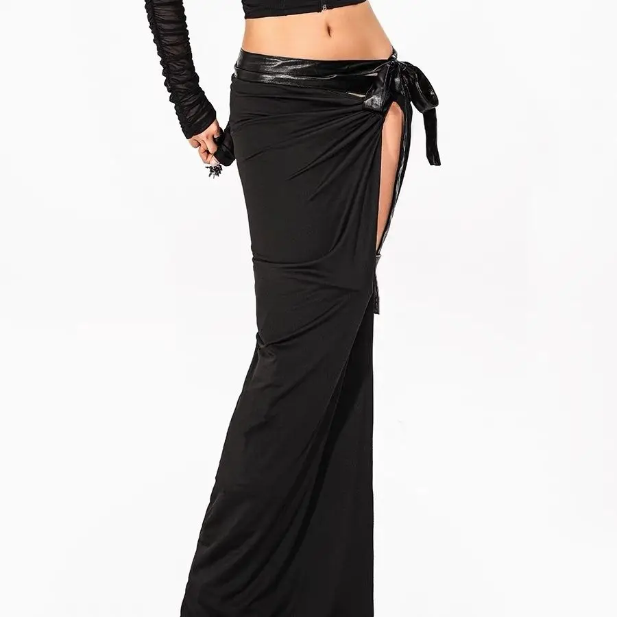 Strap Skirt Women's Design Irregular Hot Girl Sexy High Split Long