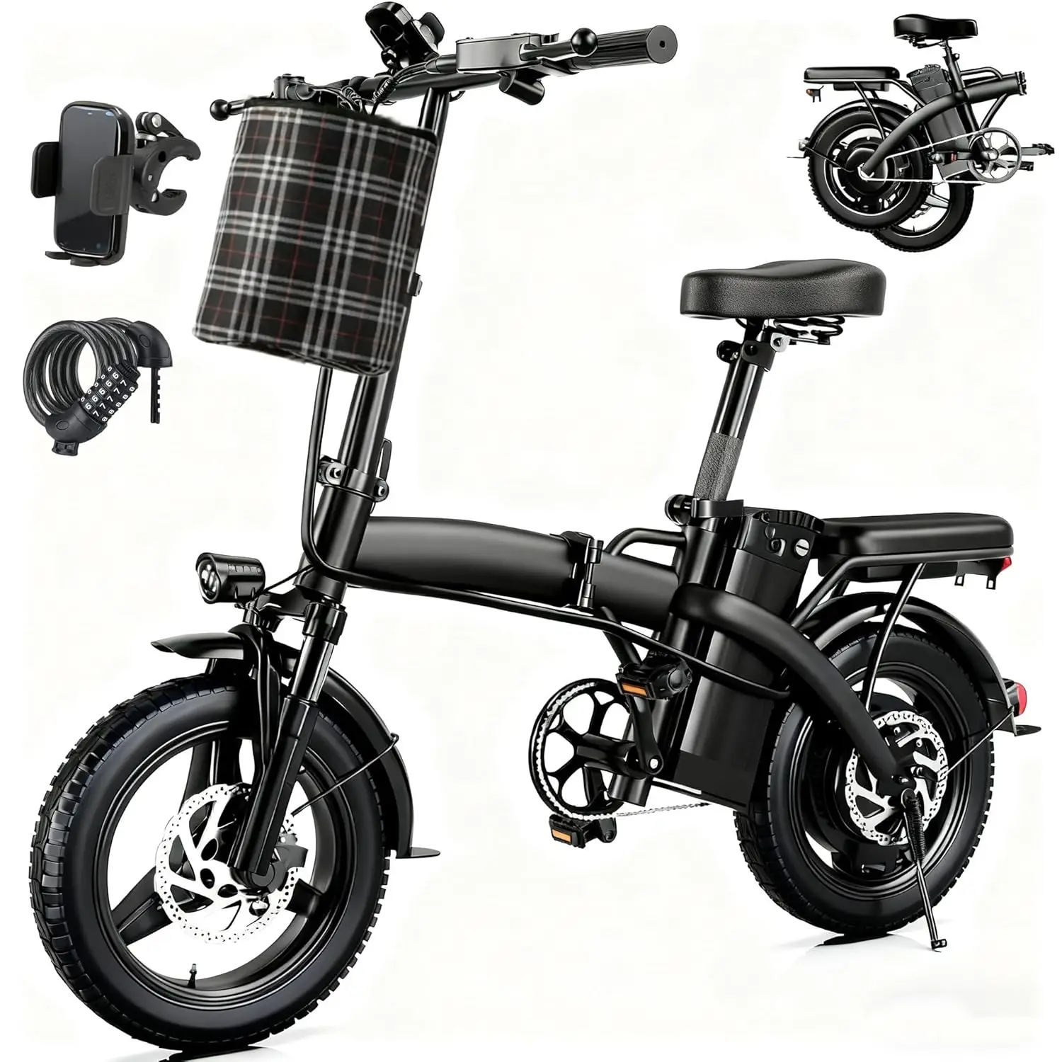 

Электрический велосипед для взрослых и подростков, двигатель мощностью 550 Вт, 23 миль в час, компактный пригородный складной электровелосипед | Диапазон 35-миль | 48В 12Ач, по индивидуальному заказу