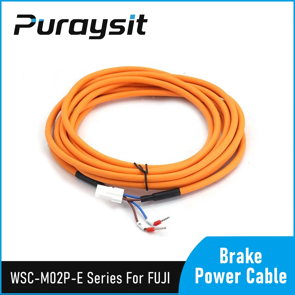 Puraysit Servo Motor With Brake Power Cable WSC-M02P05-E WSC-M02P10-E WSC-M02P03-E WSC-M02P15-E WSC-M02P20-E for FUJI