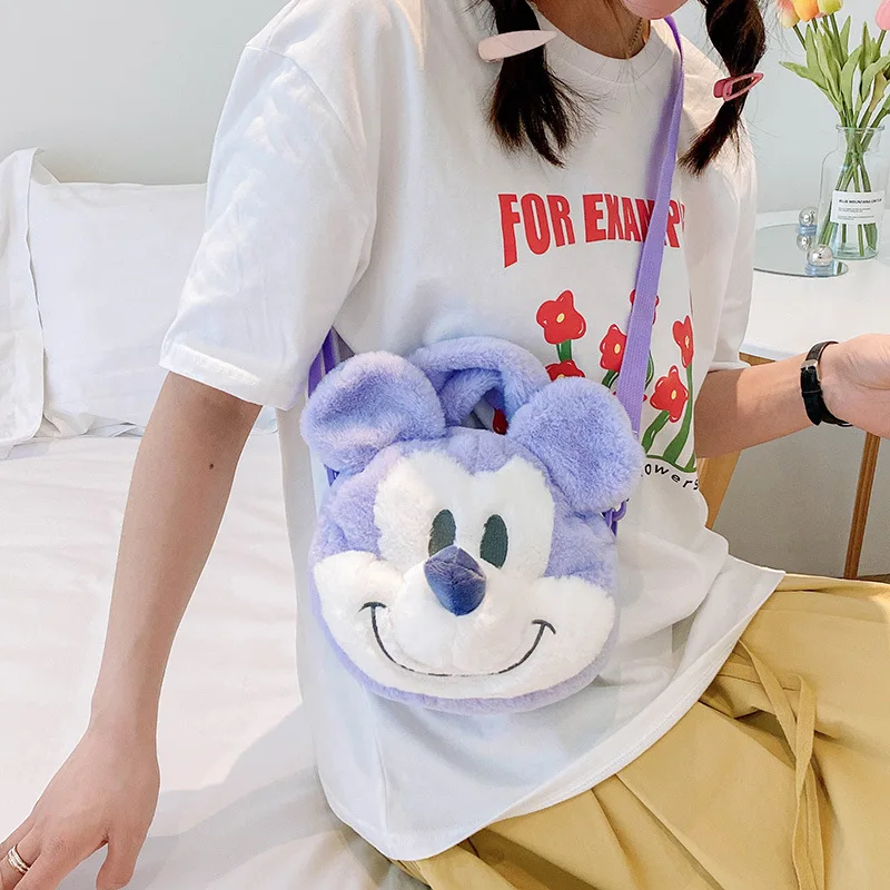 ميكي أفخم حقائب الكتف عروسة كارتون حقيبة Kawaii حقيبة كروسبودي المحمولة في الهواء الطلق حقائب الظهر هدية الكريسماس للبنين بنات