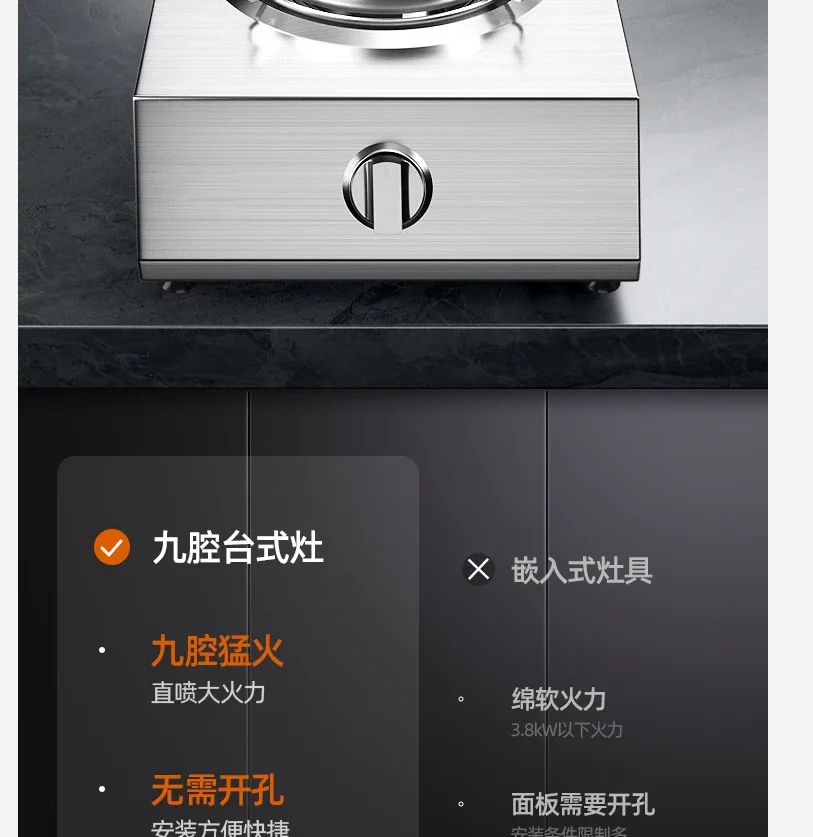 

Портативная газовая плита с одной конфоркой, плита из нержавеющей стали для сжиженного нефтяного газа/натурального газа AF