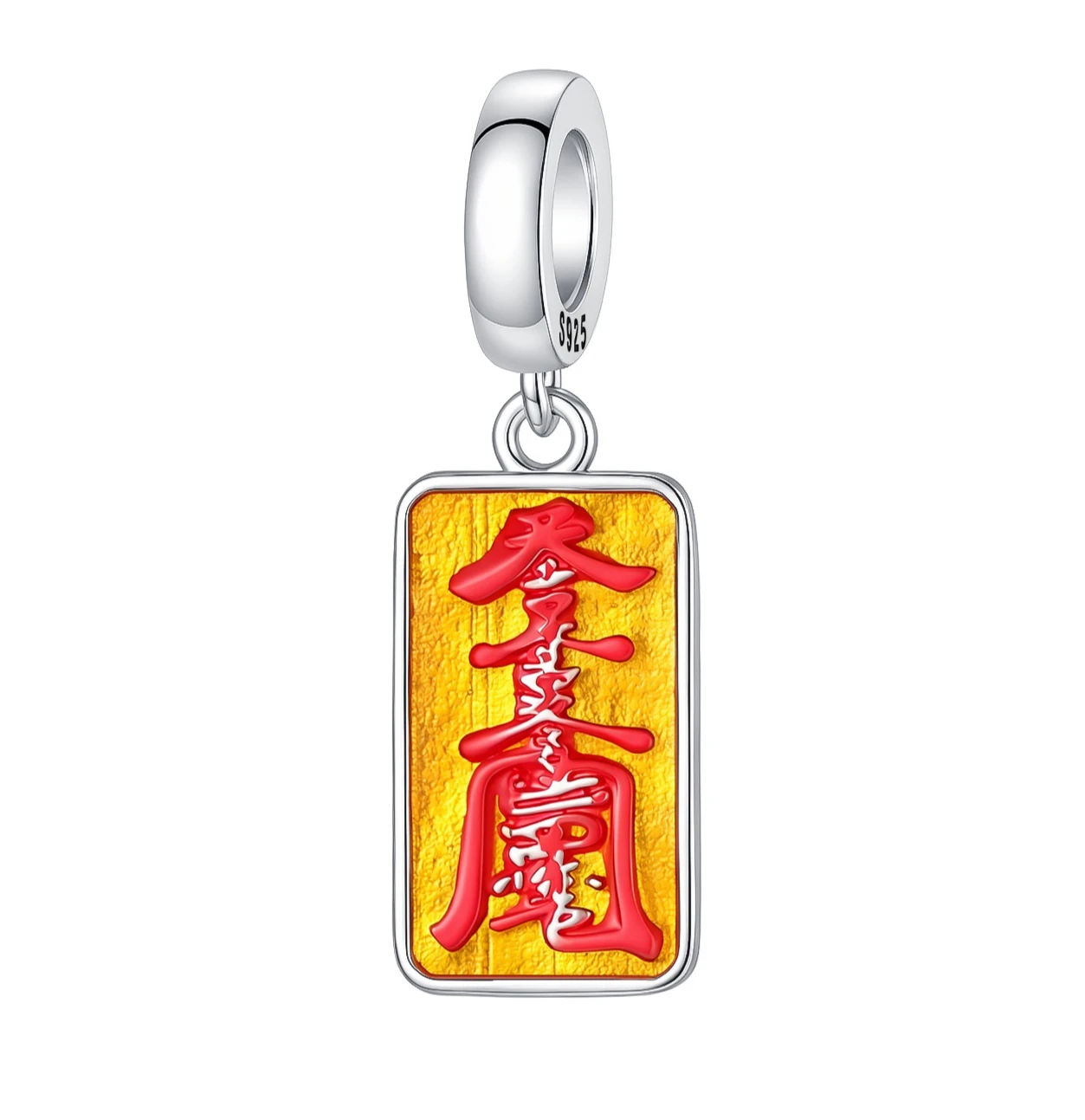 925 Sterling Silver Charm Chinese Blessing Oriental Talisman Pendant for Women Fit Original Bracelet Necklace DIY Accessories