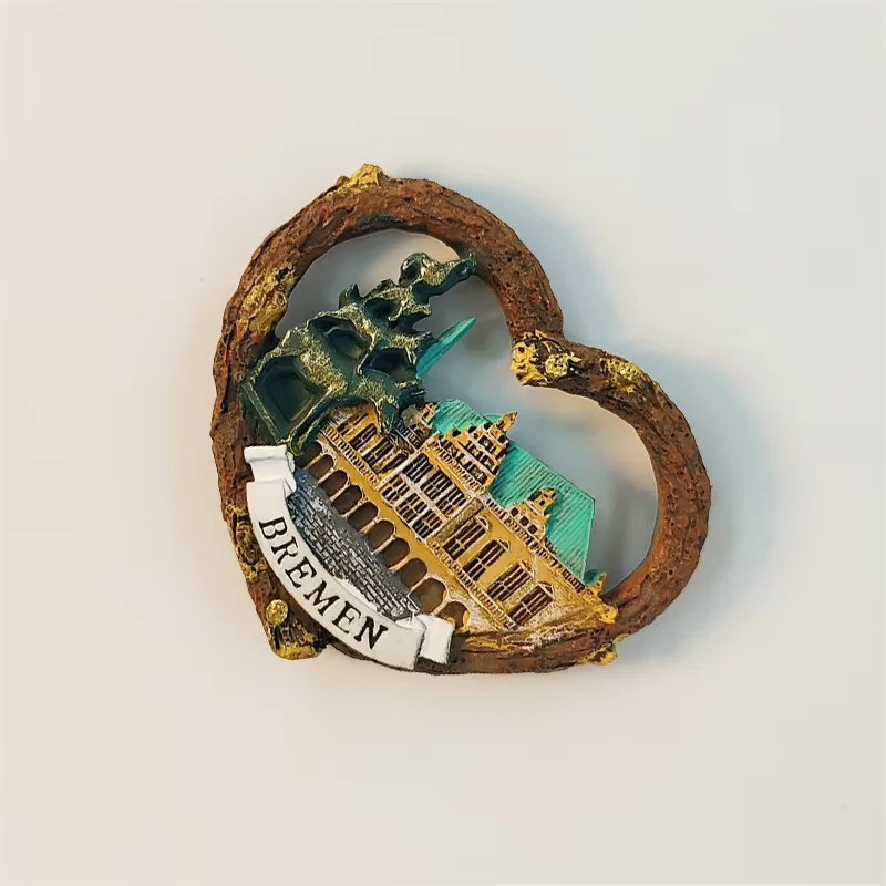 ألمانيا، بريمن، بريمر راثاوس، مجسمة ثلاثية الأبعاد، هدايا تذكارية للسياحة، لوحة من الراتنج، ديكور منزلي، مغناطيس الثلاجة
