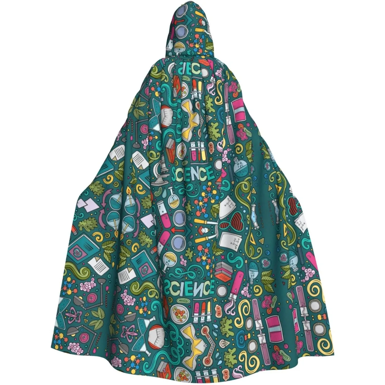 

Длинный и удобный плащ с капюшоном и принтом для Хэллоуина, ролевых игр, вечеринок, косплея, мужских и женских костюмов