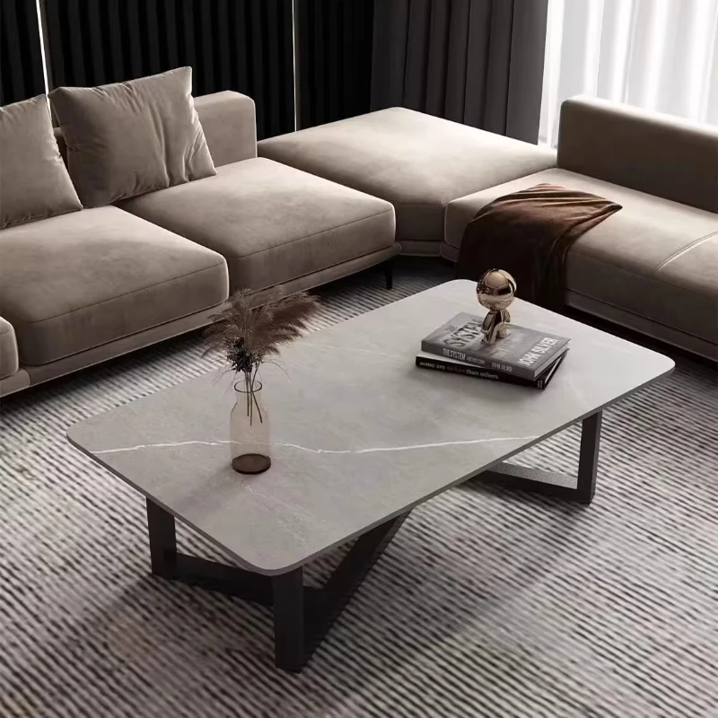 

Luxury Designer Coffee Table Gray Unique Metal Minimalist Design Coffee Table Modern Space Saving Mesa Centro Home Furniture