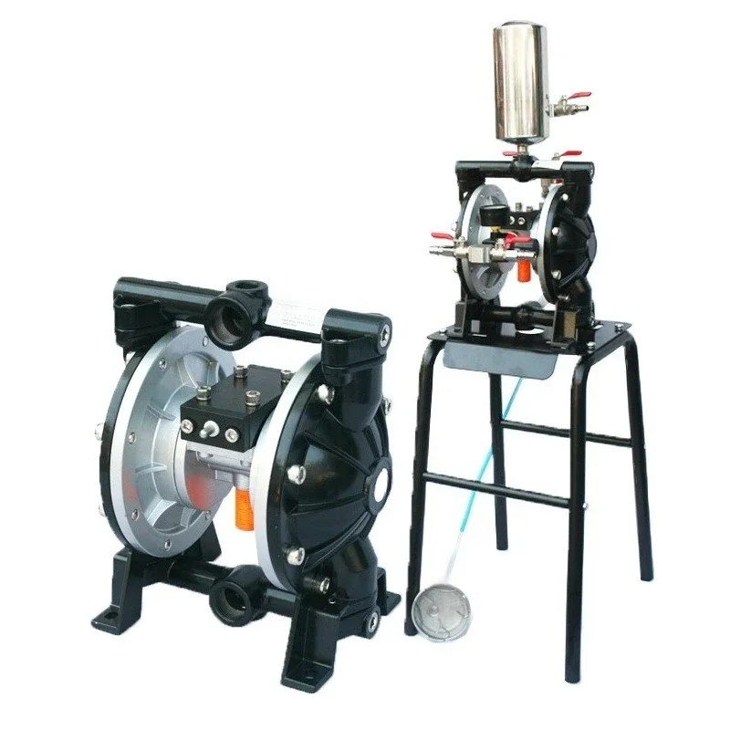Aluminum alloy diaphragm pump 6 points 25MM pneumatic diaphragm paint pump with frame, mixed mixing pump