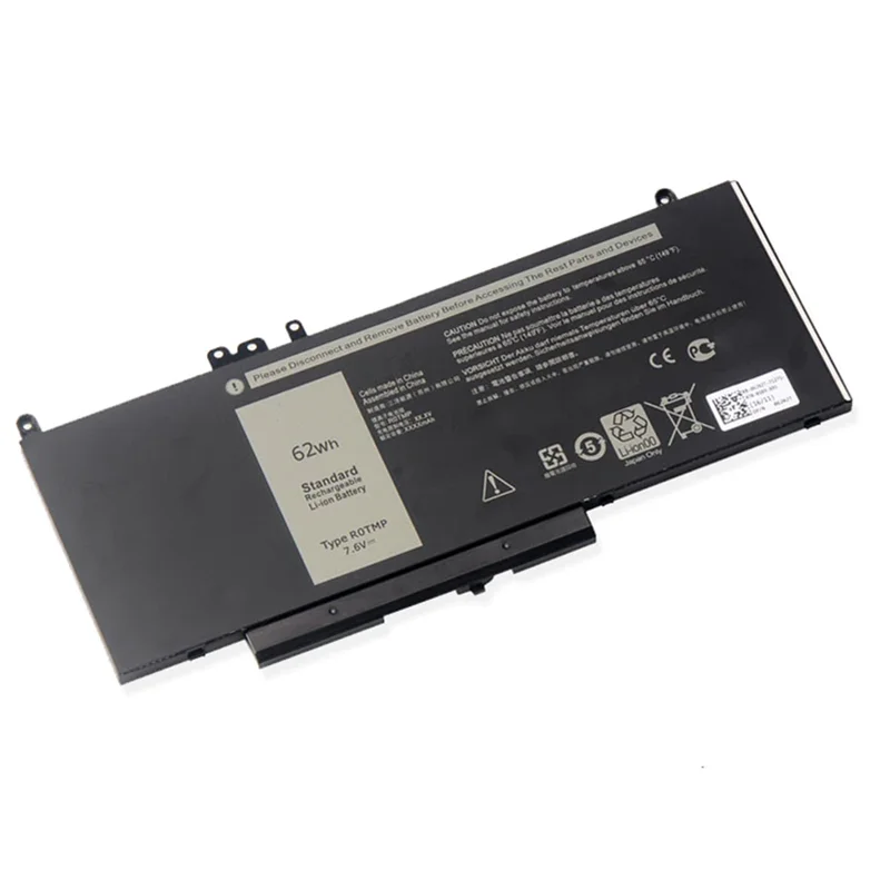 Rechargeable New 7.6V 62Wh R0TMP Laptop Battery Notebook for Dell Latitude E5450 E5550 ROTMP CN-0FDX0T FDX0T WTG3T