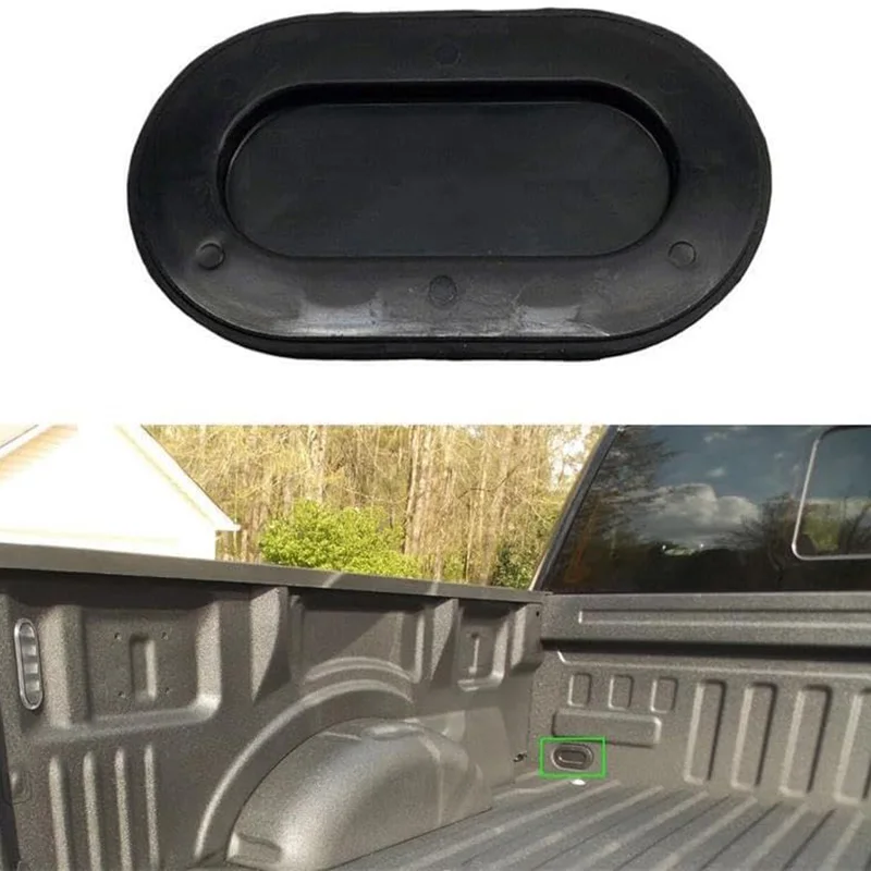 Truck Bed Front Oval Plug Drain Cover For Ford F-450 F-550 F550 Super Duty 2017 Black Plastic Car Body Sealing Plug Accessories