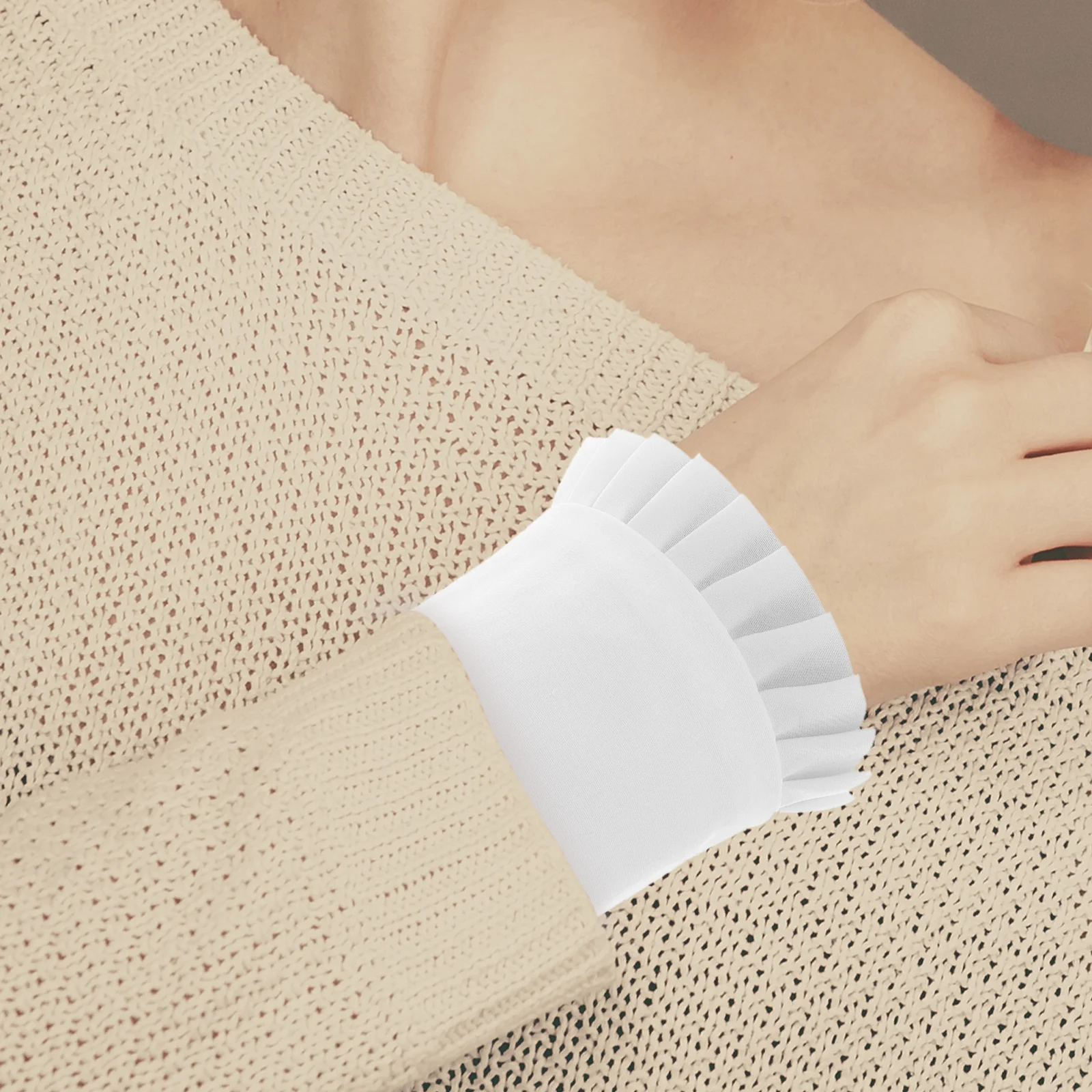 

Парные рукава-накладки с жемчужными пуговицами и рюшами, съемные, для женщин, в стиле Лолита, из хлопка и кружева, аксессуар для свадьбы и вечеринки