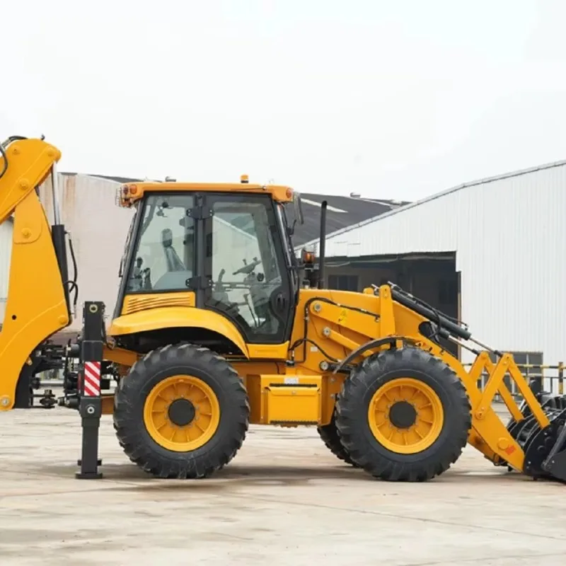 High Stability Backhoe Loader Reasonable Weight Distribution Anti Rollover Design Ensure Safe Working On Sloping Ground