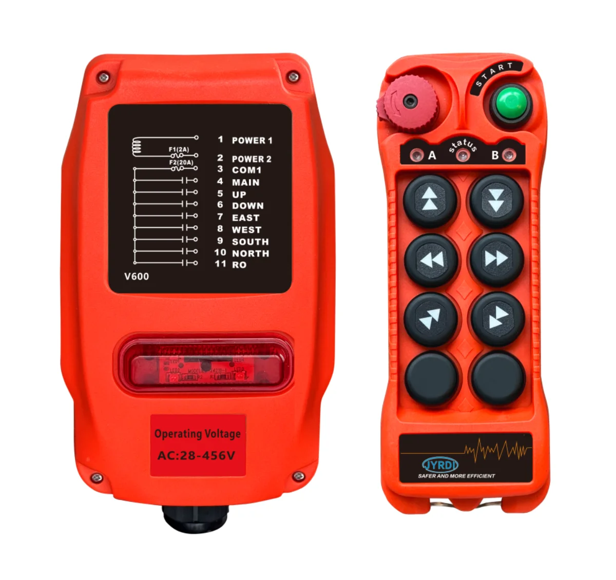 New Q600 6 Buttons Single Speed Industrial Wireless Radio Crane Remote Control Switches Winches Hoist Track Crane Lift Control