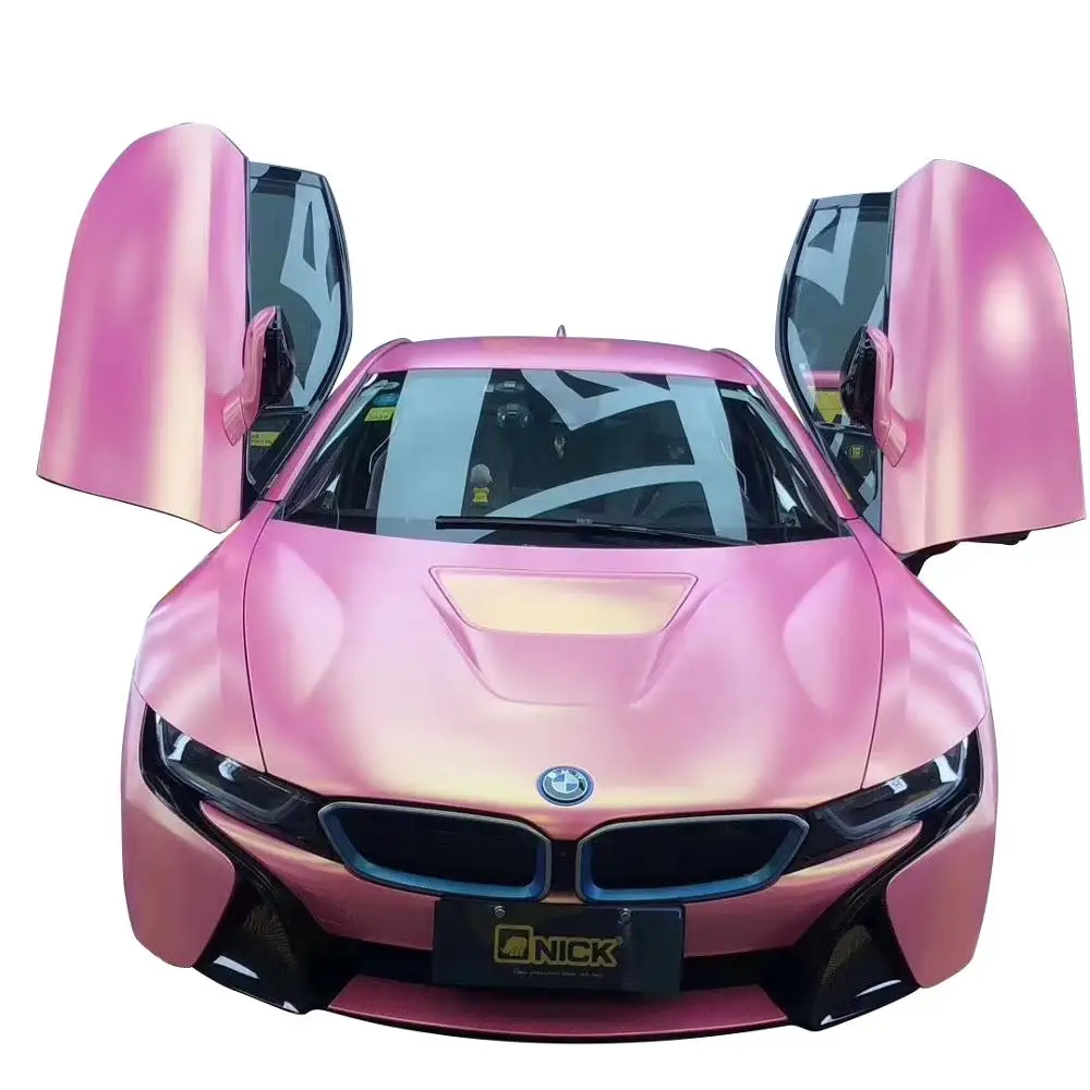 

wholesale high quality pink wrap film color changing adhesive vinyl film car body chameleon wrap car sticker