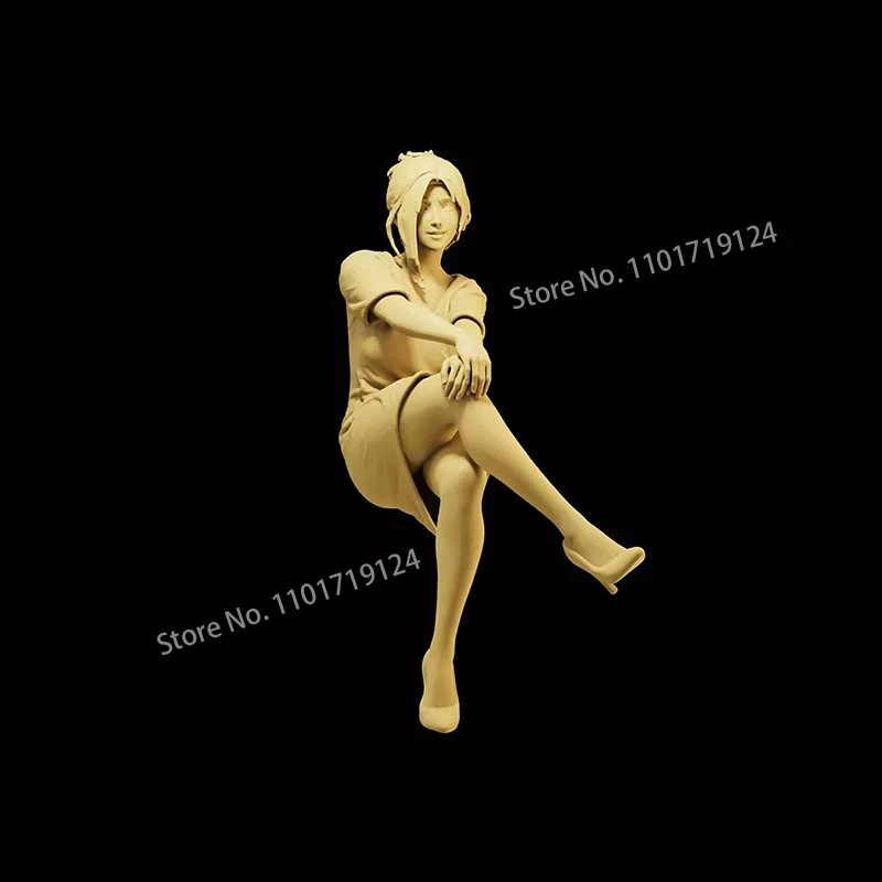 Unpainted Miniatures 1/64 1/43 1/35 Sitting Standing Girls Female Figure Mini Doll Photography Table Scene Prop for Car Vehicles