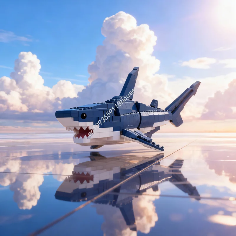 

Конструктор MOC «Реалистичная акула-молот» (496 деталей), развивающая игрушка, идея для сборки, креативный конструктор, подарок на Рождество