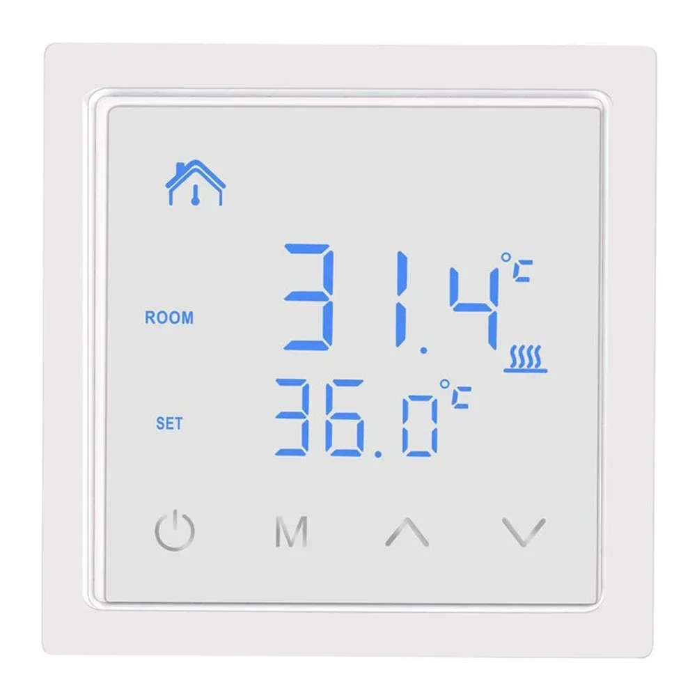 Thermostat 16A  Floor Heating Temperature Controller with Large Touch Screen  LED Digital Display  Child Lock Function