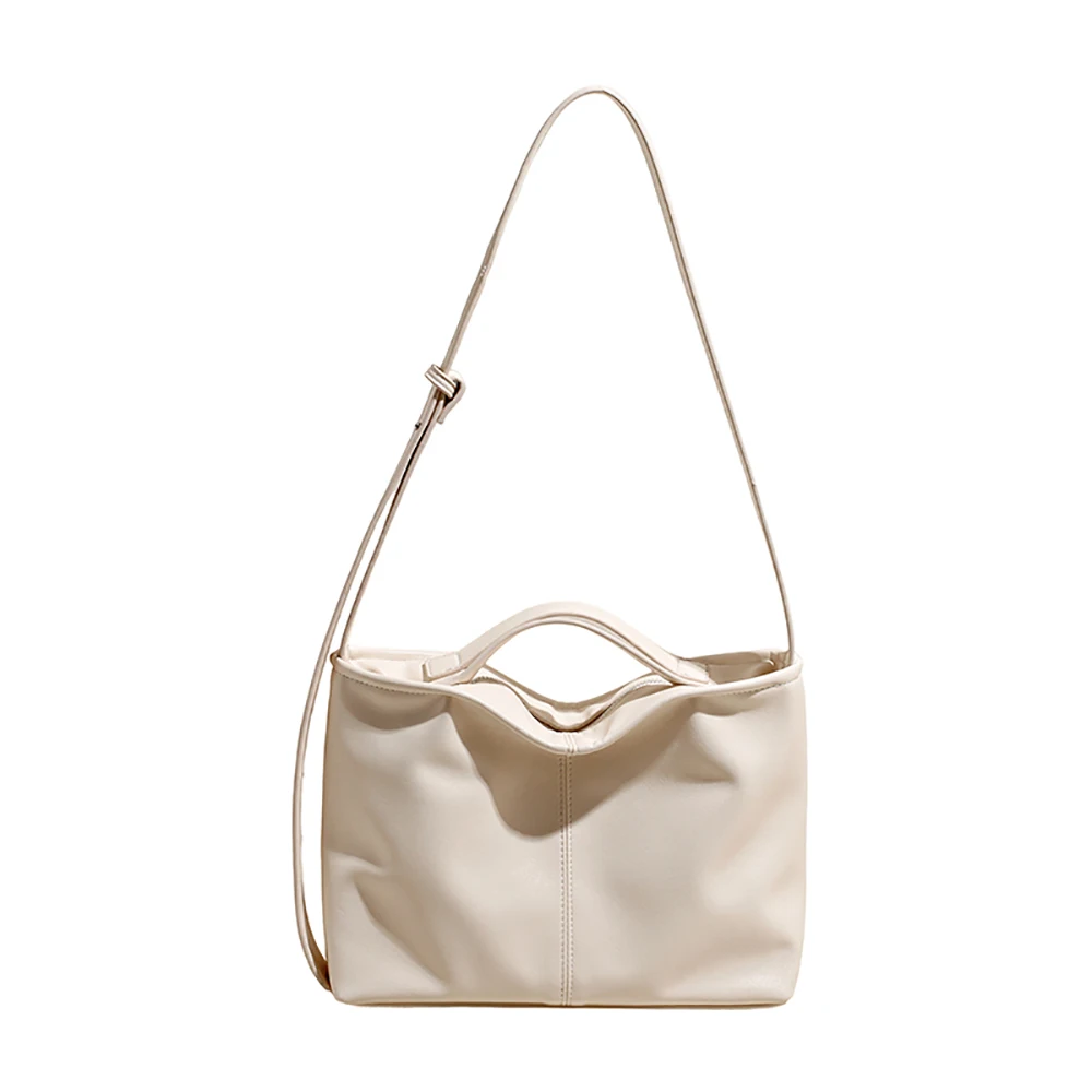 Women's Pu Leather Crossbody Bag Double Handle Luxury Minimalist Aesthetic Hand-Held Tote Bags Daily Office 2026 Shoulder Packs