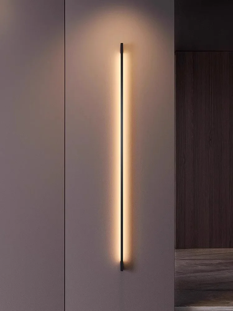 Lámpara de pared larga minimalista moderna, luz LED montada en la pared para interiores, sala de estar, dormitorio, lámpara de fondo, accesorios decorativos para el hogar, 110/220V