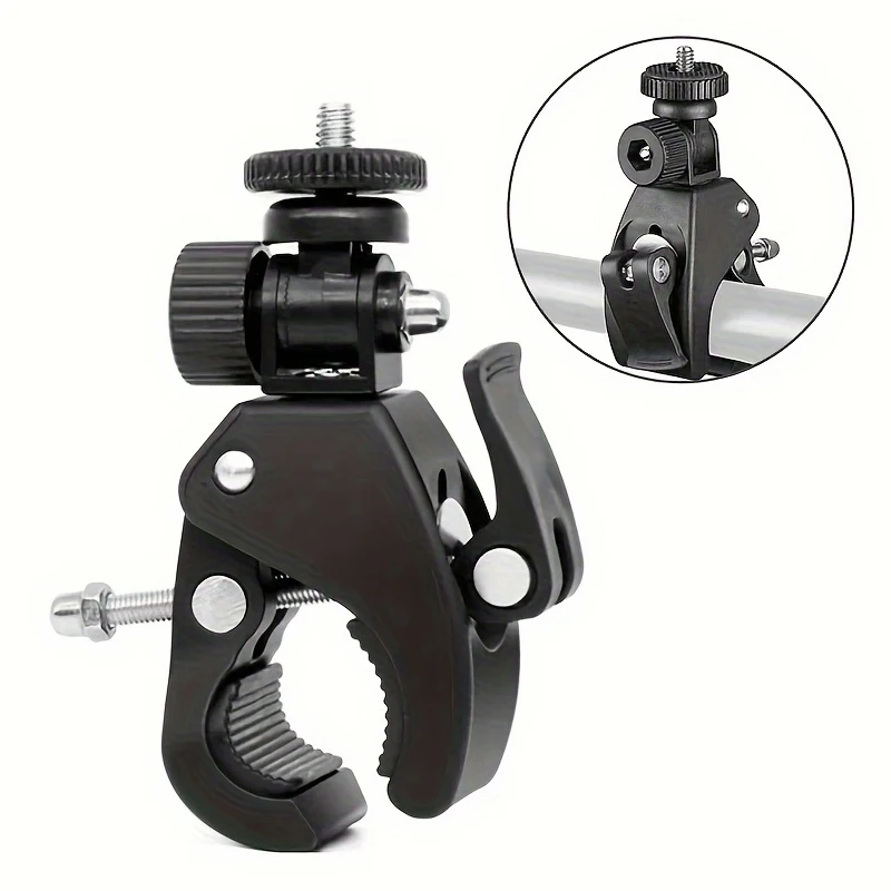 For Gopro Hero 12 11 10 9 8 7 6 5 4 Black Bicycle Motorcycle Handlebar 360 Degree Tripod Mount for YI 4K SJCAM Accessories