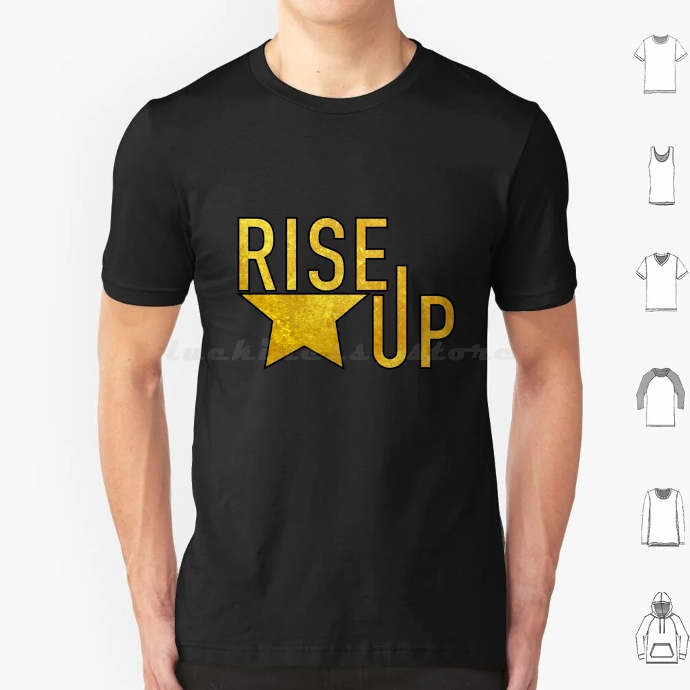 Rise Up Quote Broadway Gold T Shirt Big Size 100% Cotton Rise Up Alexander Broadway Lin Manuel Miranda John Laurens Lafayette