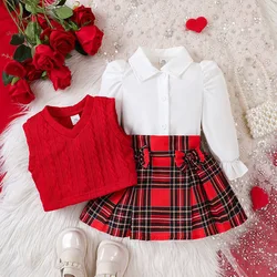 Autumn and Winter Cute Children's Skirt Set Baby Girl Baby Skirt Children's Shirt Children's Clothing Fashion