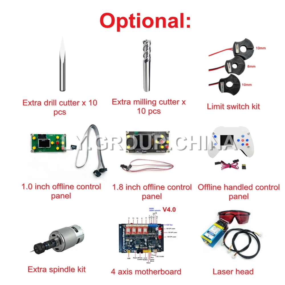 Disassembled Pack Mini CNC 3018 PRO Desktop Engraving Machine DIY Mini CNC Router with GRBL Control Optional Laser Engrave Cut