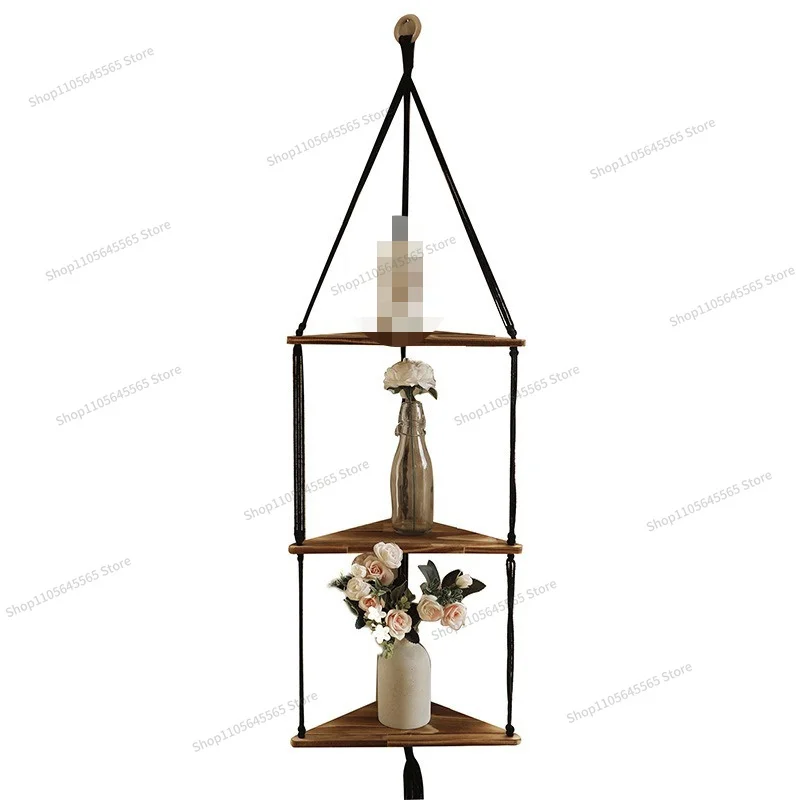 For Hand Woven Three-layer Triangular Wooden Panel Decoration for Wall Decoration, Simple Decoration