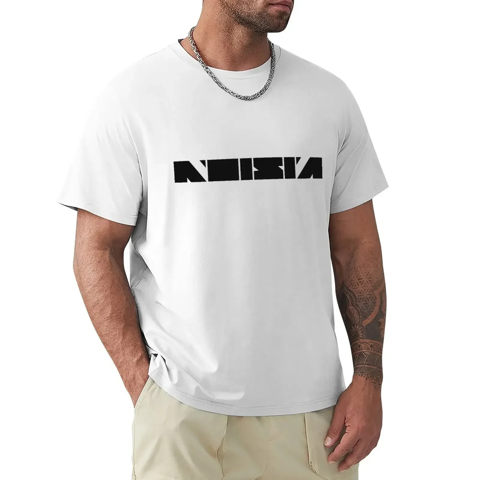 

Noisia box logo T-Shirt blacks vintage Short sleeve tee mens t shirt graphic